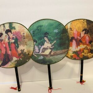 Elegant Asian Art Hand Fans